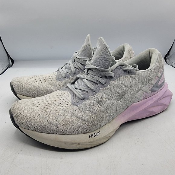 Asics Dynablast Women 8.5 Gray Purple Running Shoes Lace Up Low Top 1012A701 - Picture 4 of 13